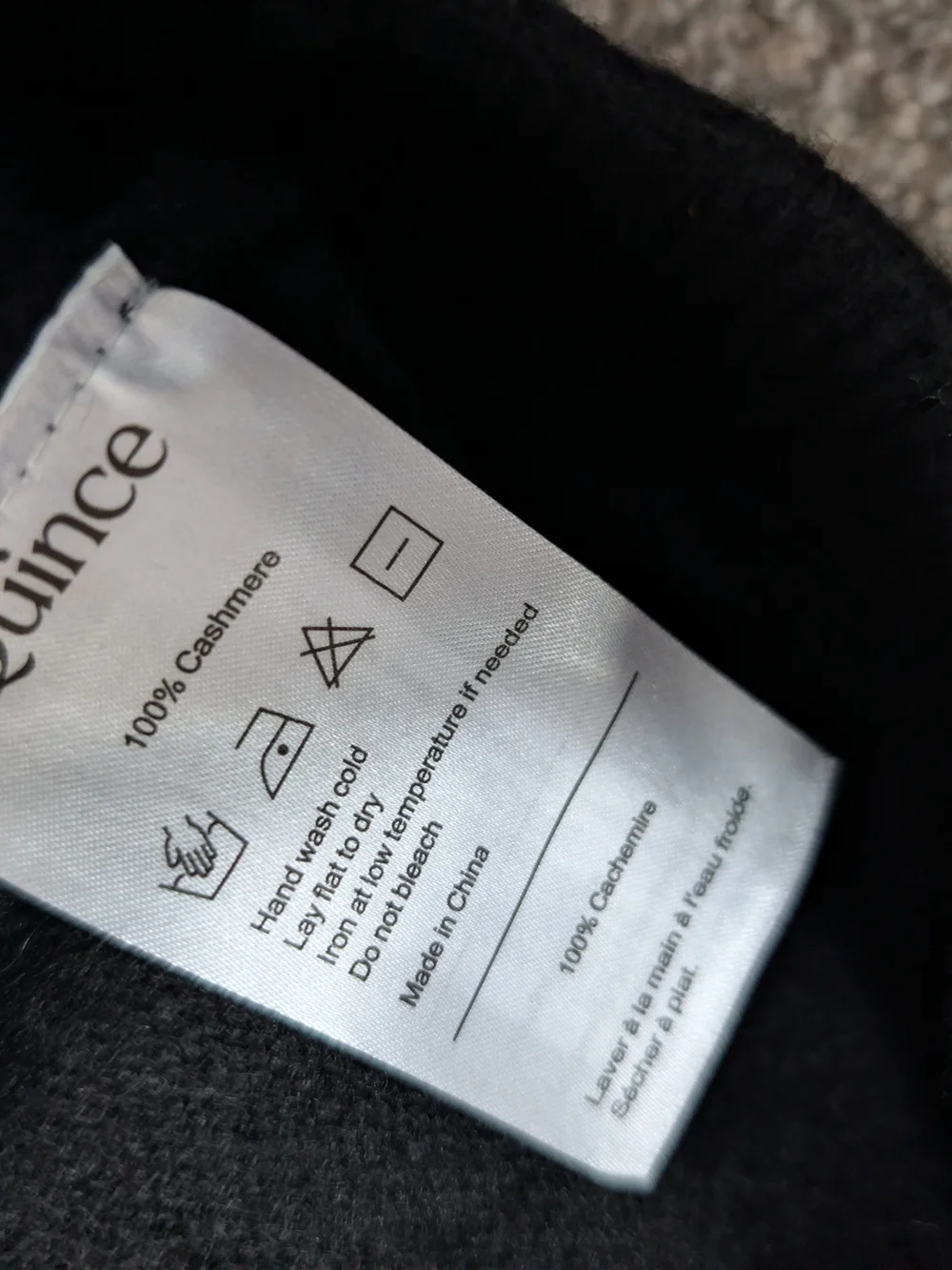 Quince 100% Mongolian Cashmere Short Sleeve Dress NWT Size Small Black
